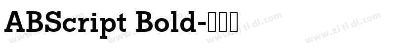 ABScript Bold字体转换
